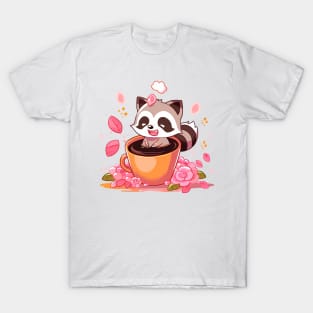 raccoon love coffee T-Shirt